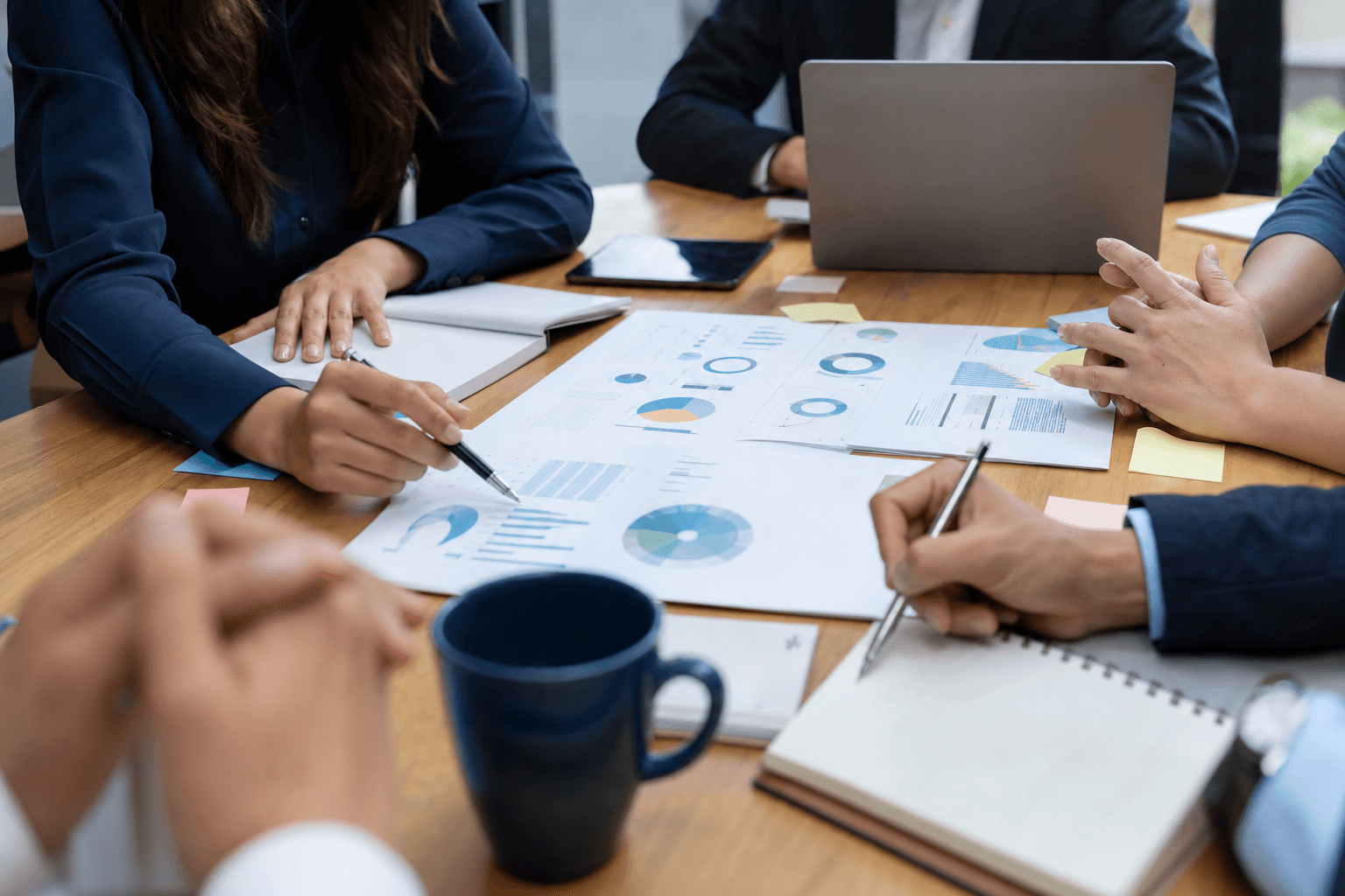 HR strategy workshop with organizational planning materials