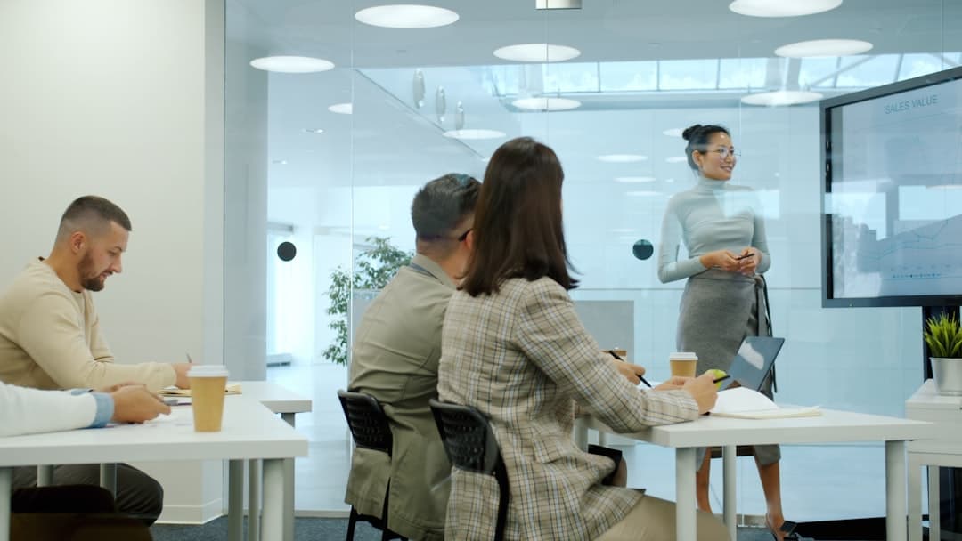 Professional training session in a meeting room