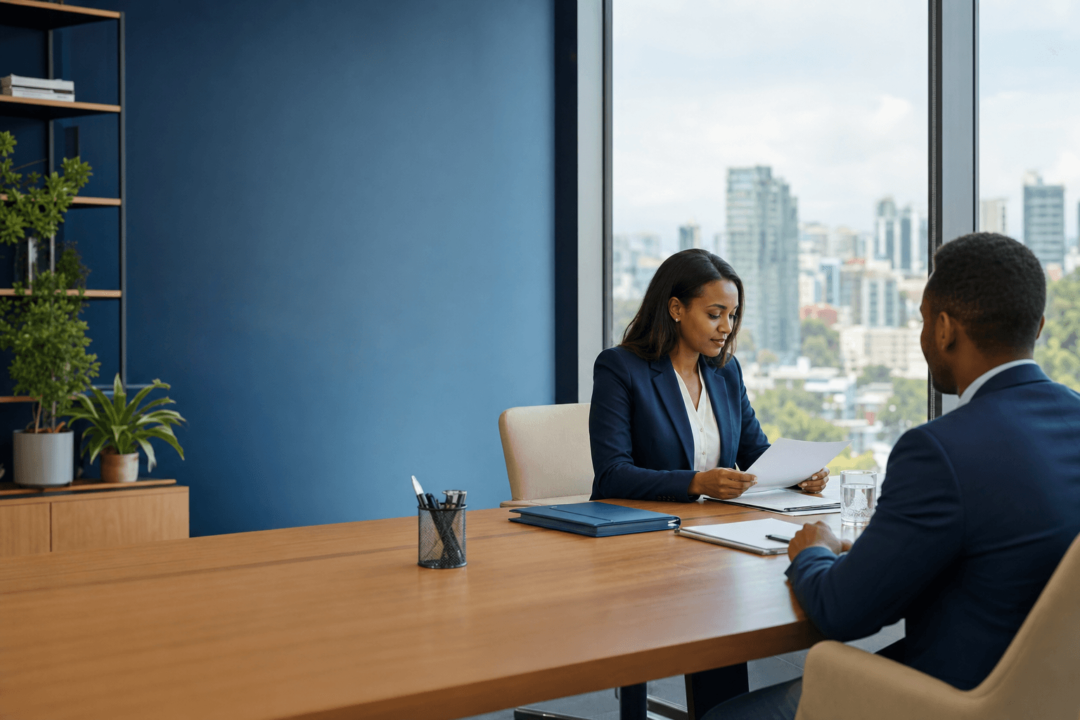 HR consultation in a modern Addis Ababa office